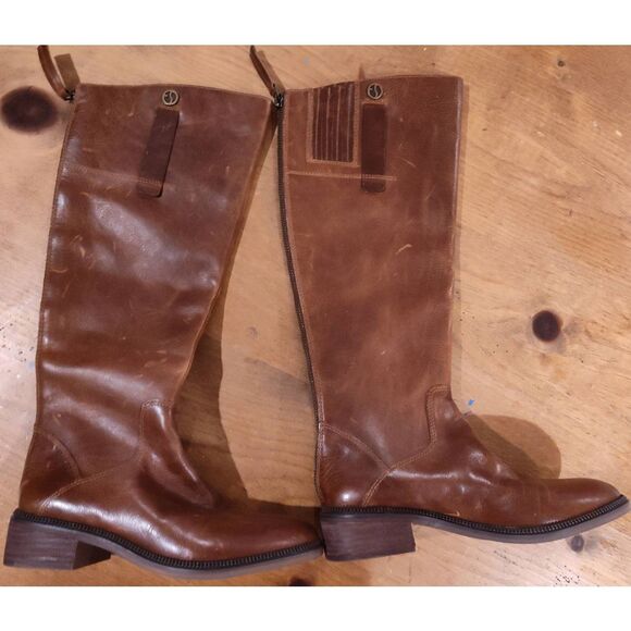 FRANCO SARTO BROWN LEATHER BECKY BOOT - Picture 2 of 10